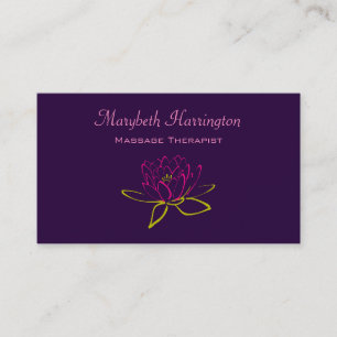 Lotus Flower / Water Lily Illustration Business Card