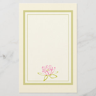 Lotus Flower / Water Lily Illustration Stationery