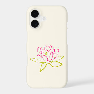 Lotus Flower / Water Lily on a Cream Background