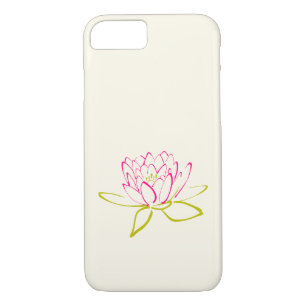 Lotus Flower / Water Lily on a Cream Background Case-Mate iPhone Case