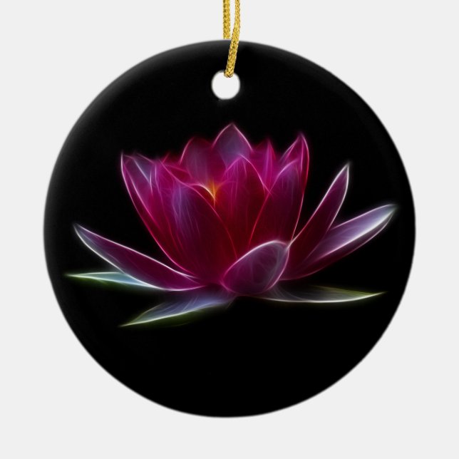 Lotus Flower Water Plant Ceramic Tree Decoration (Front)