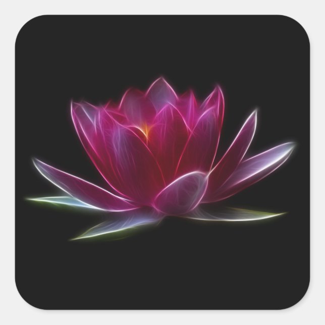 Lotus Flower Water Plant Square Sticker (Front)
