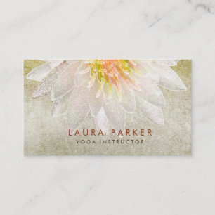 Lotus Flower Watercolor Healing Meditation Yoga Business Card