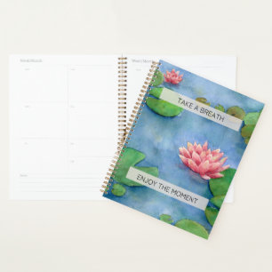 Lotus flower watercolor planner