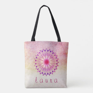 Lotus Flower Watercolor Wedding Bride Tote Bag