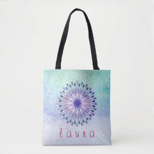 Lotus Flower Watercolor Wedding Bride Tote Bag