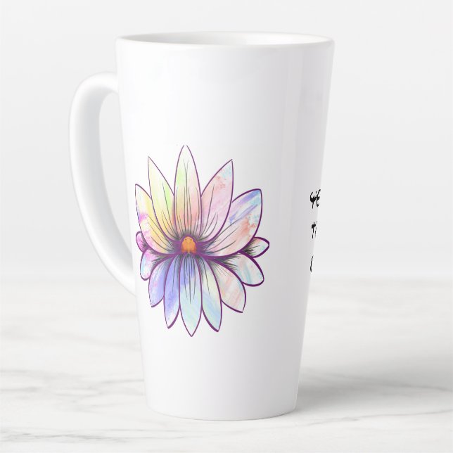 Lotus flower with attitude latte latte mug (Left Angle)