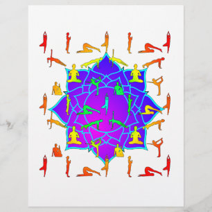 Lotus Flower With Yoga Poses