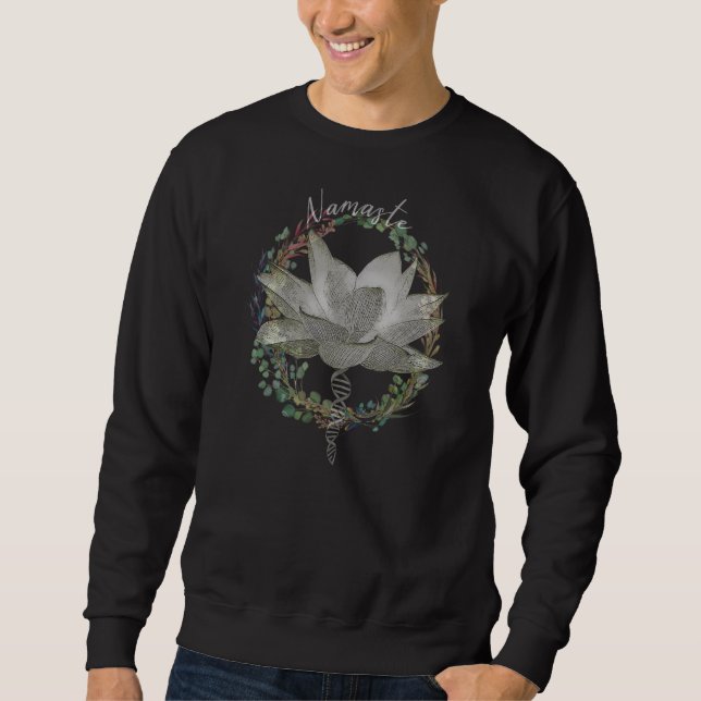 Lotus Flower Yoga Calming Spiritual Namaste Sweatshirt (Front)