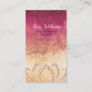 Lotus Flower Yoga Instructor Meditation Holistic Business Card