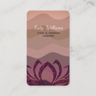 Lotus Flower Yoga Instructor Meditation Holistic Business Card