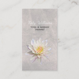 Lotus Flower Yoga Instructor Meditation Holistic Business Card