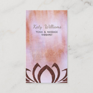 Lotus Flower Yoga Instructor Meditation Holistic Business Card