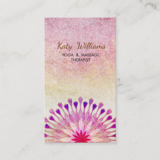 Lotus Flower Yoga Instructor Meditation Holistic Business Card
