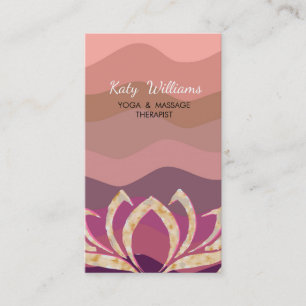 Lotus Flower Yoga Instructor Meditation Holistic Business Card
