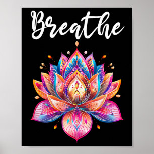 Lotus Flower Yoga Meditation Breathe _3  Poster