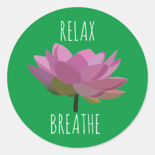 Lotus Flower Yoga Meditation Classic Round Sticker