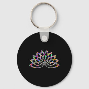 Lotus Flower Yoga Meditation Om Namaste Zen Exerci Key Ring