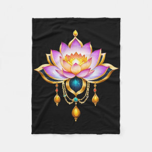 Lotus Flower Yoga Metaphysical _2 Fleece Blanket