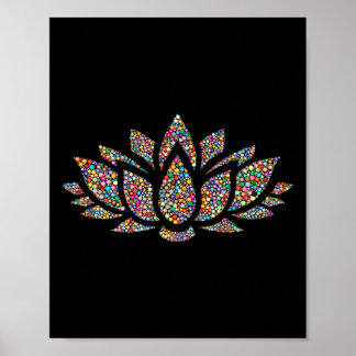 Lotus Flower Yoga Om Namaste Poster