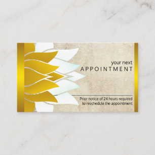 Lotus Flower Yoga Vintage Meditation Appointment Card