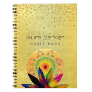 Lotus Flower Yoga Vintage Meditation Holistic Notebook