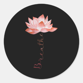 Lotus Flower Yoga Zen Meditation Namaste Classic Round Sticker