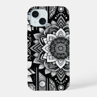 Lotus Flowers and Mandalas in black and white