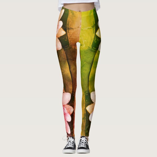 Lotus flowers Blossoms  Legging (Front)