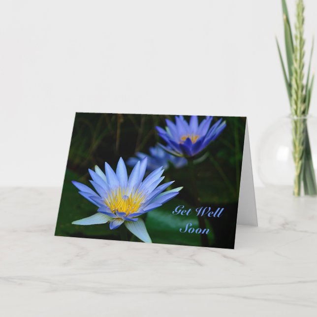 Lotus flowers get well soon card (Front)