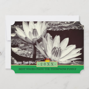 Lotus Flowers & Happy New Year! Card /Asia