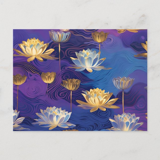 lotus flowers postcard (Front)