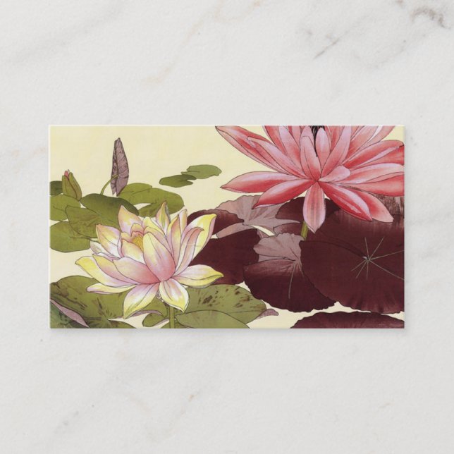 Lotus Flowers Profile Calling Card (Front)