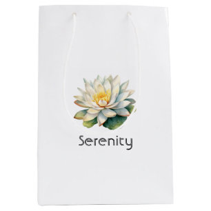 Lotus Flowers Serenity Birthday Medium Gift Bag