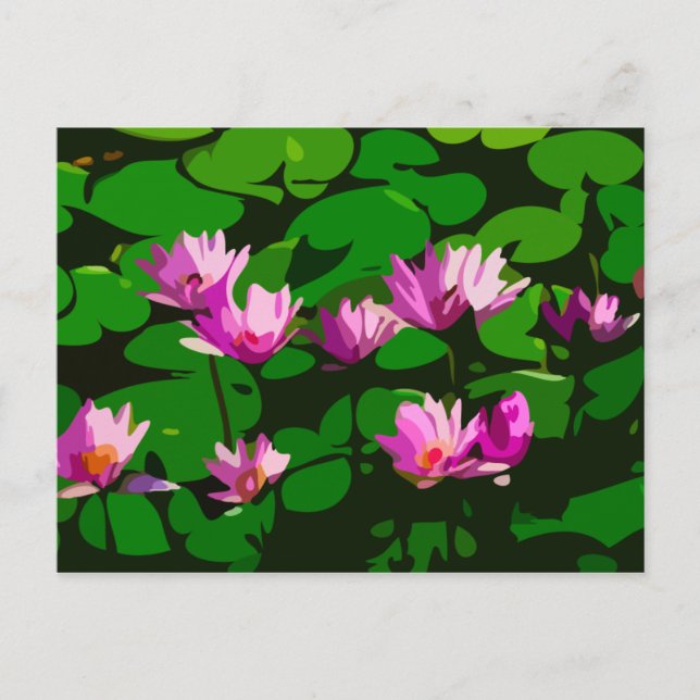 Lotus flowers - Vector art Postcard (Front)