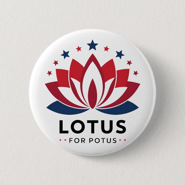 Lotus for POTUS Kamala Harris 2024  6 Cm Round Badge (Front)