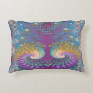 Lotus Fractal Art Decorative Cushion