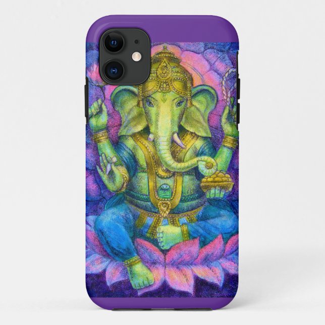 Lotus Ganesha iPhone 5 Case Lucky Hindu Elephant (Back)