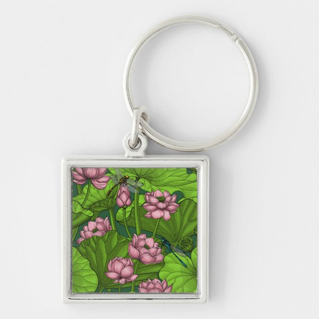 Lotus garden key ring (Front)