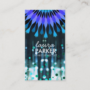 Lotus Glow Glitter Sparkle Makeup Artist Elegant Business Card