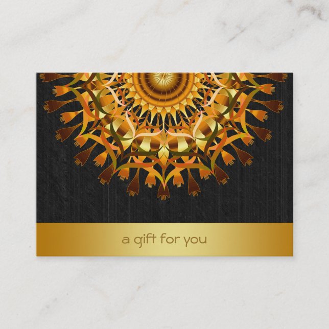 Lotus Gold Mandala Salon and Spa Gift Certificate (Front)