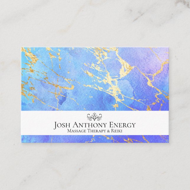 *~* Lotus Gold Pastel Nebula Galaxy Universe AP3   Business Card (Front)