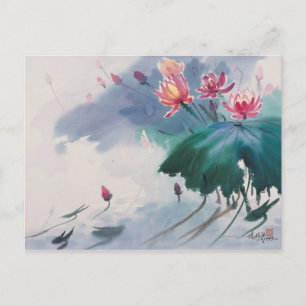 Lotus in the Pond Postcard