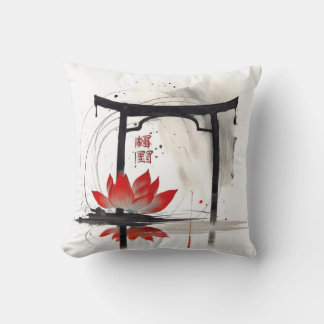 Lotus Ink Impressions -  Cushion