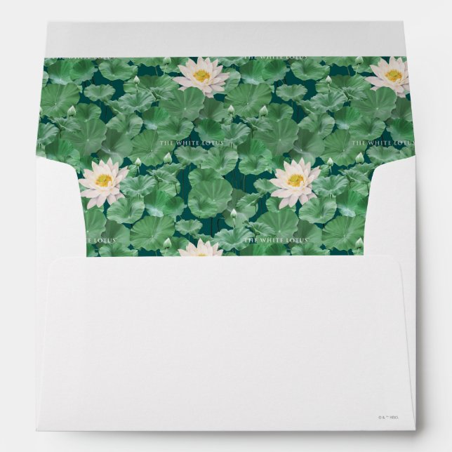 Lotus Lagoon Pattern - The White Lotus Envelope (Back (Bottom))