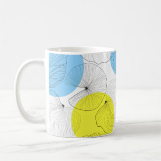 Lotus Leaves Colourful Spots Pattern Coffee Mug