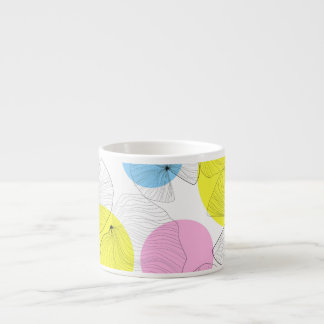 Lotus Leaves Colourful Spots Pattern Espresso Cup