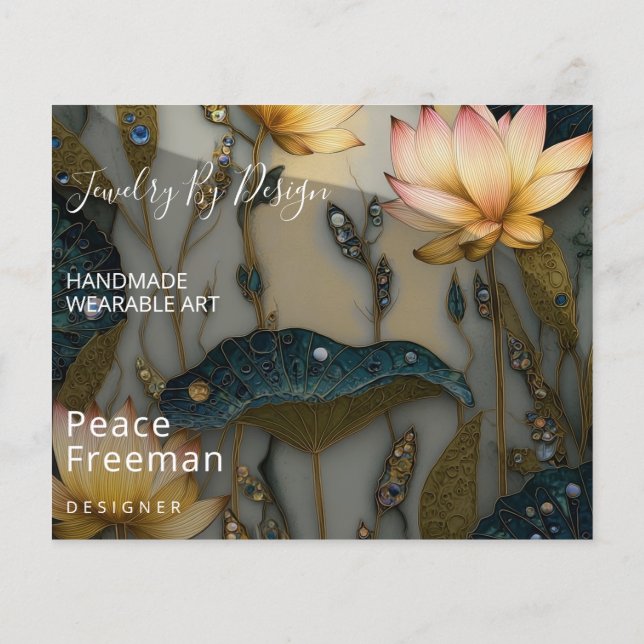 Lotus Light Awakening | botanical Design Flyer (Back)