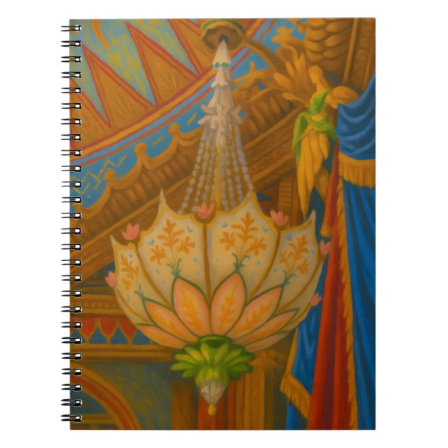 Lotus Light – Royal Pavilion Chandelier Print Notebook (Front)