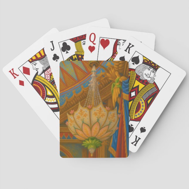 Lotus Light – Royal Pavilion Chandelier Print Playing Cards (Back)
